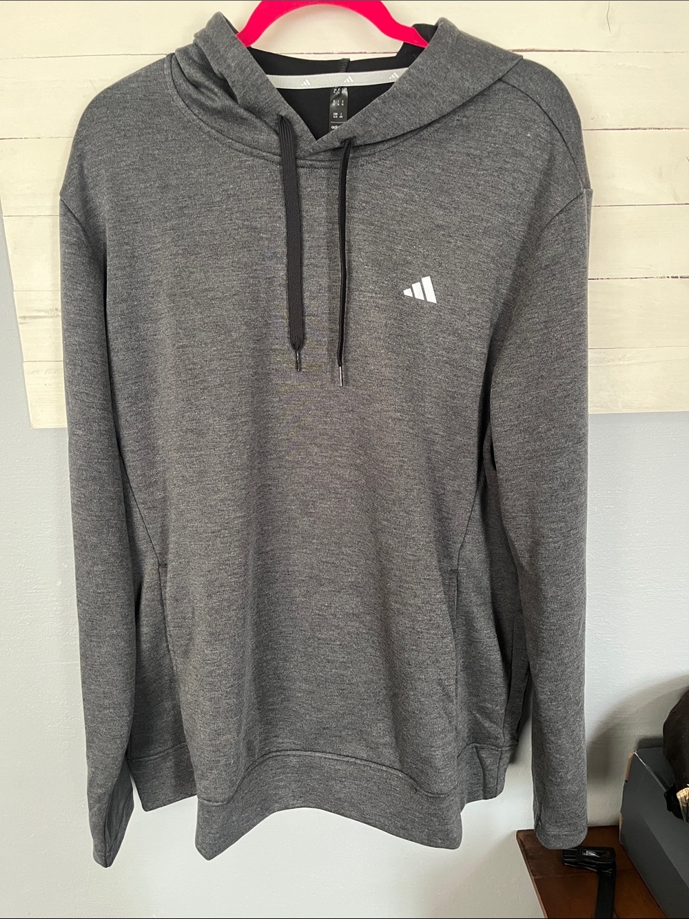 NWOT adidas Men's Dark Gray Pullover Hoodie